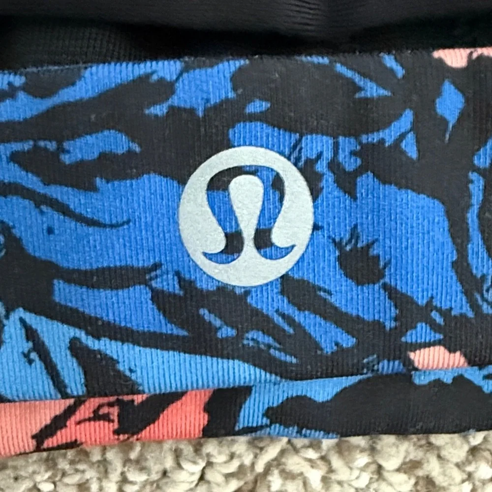 lululemon athletica Blue & Pink Floral Print Sports Bra